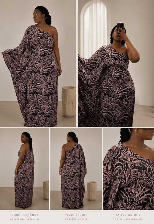 Robe Zaria, House of Eugea — robe longue asymétrique, édition limitée